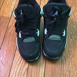 Black Sneakers with White Accents